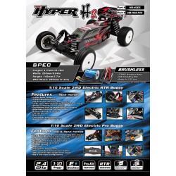 [HB-H2ES] HYPER H2ES 2WD 1/10 BUGGY ELETRIC PRO KIT