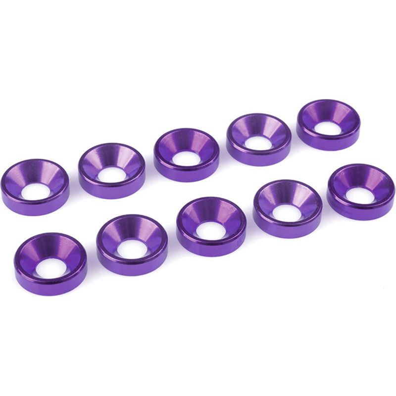 ARANDELA ALUMINIO CONICA M3 Purpura(10u.)