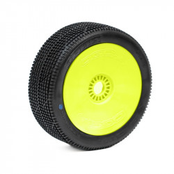 1:8 BUGGY DANA ULTRA SOFT V2 PRE-MOUNTED YELLOW 2PCS "B1COMPOUND"