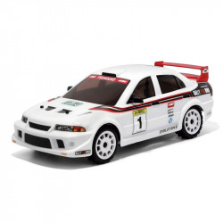 COCHE MITSUBISHI EVO 1/10 DRIFT BRUSHLESS 60A 3300KW HNR9804-W 4X4 WATERPROOF BLANCO RTR