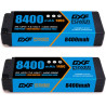 2X DXF 2S Lipo Batería 7.6V HV 8400mAh 140C Estuche rígido Batería con 5.0 mm Bullet to Deans T Plug