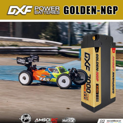 DXF 2S - Batería LiPo shorty (7,6 V, 140 C, 7000 mAh, HV, de 5 mm,