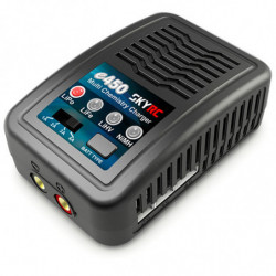 CARGADOR E450 LIPO/LIFE/LIHV 2-4S,NIMH 6-8 1-3A 50W 240V AC SKYRC