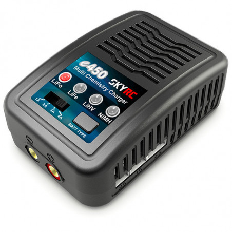 CARGADOR E450 LIPO/LIFE/LIHV 2-4S,NIMH 6-8 1-3A 50W 240V AC SKYRC