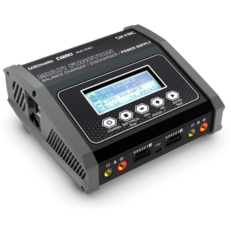 CARGADOR D260 LIPO-1-6S 14A 2X130W 240V AC / 12V DC  SKYRC