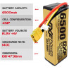 2xDXF 4s HV 15.2V 6500mAh 140C XT90 Plug