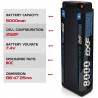 DXF 2S Lipo Batería 7.4V 8000mAh 110C Estuche rígido Batería con 5.0 mm Bullet to Deans T Plug para