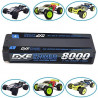 DXF 2S Lipo Batería 7.4V 8000mAh 110C Estuche rígido Batería con 5.0 mm Bullet to Deans T Plug para