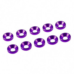 ARANDELA ALU. CONICA M3 PURPURA  (10u.)