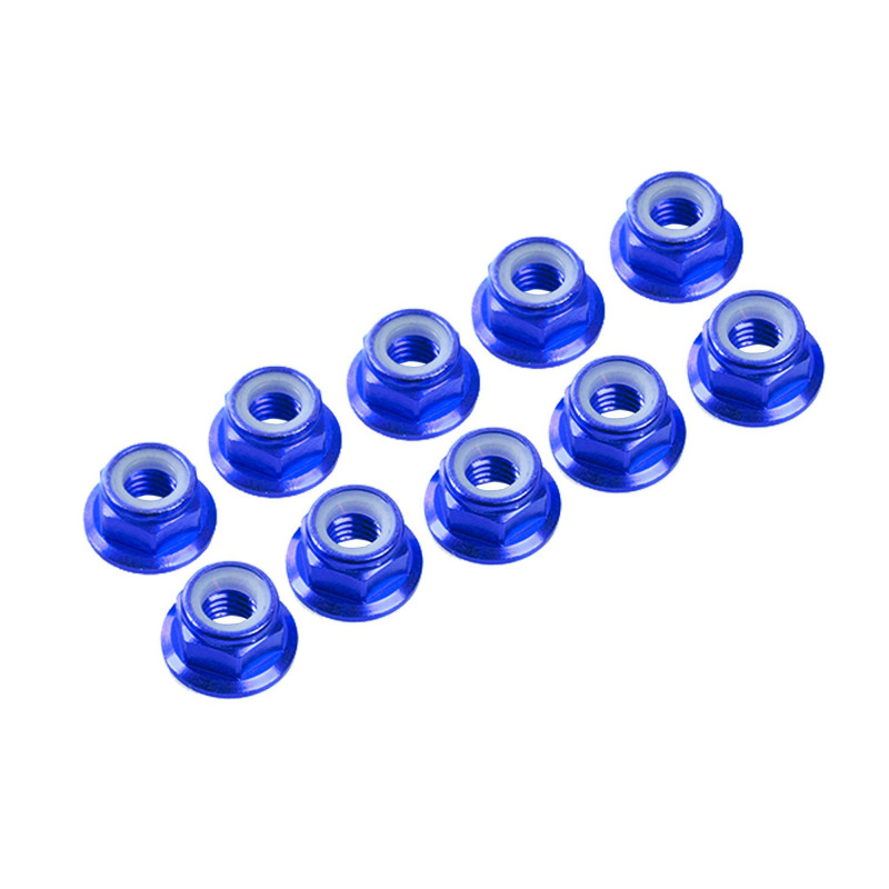 AUTOBLOCANTE ALU. M3 FLANGED AZUL (10u.)