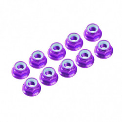 AUTOBLOCANTE ALU. M4 FLANGED PURPURA (10u.)