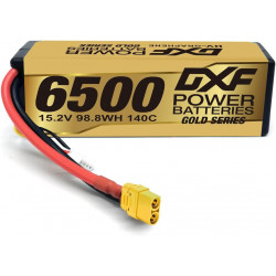DXF 15,2 V 6500 mAh 140 C 4S HV Lipo Batería Carcasa rígida con enchufe XT90 o EC5