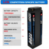2X HV DXF 2S Lipo Batería 7.6V 7200mAh 140C Estuche rígido Batería con 5.0 mm Bullet to Deans T Plug para