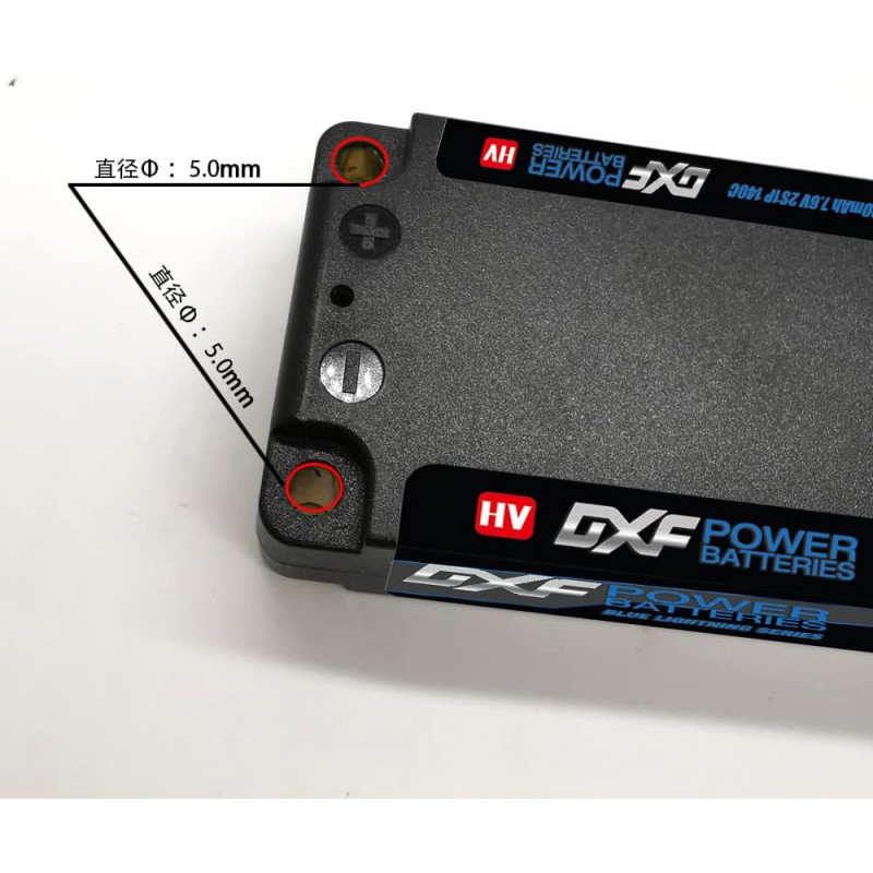 DXF 2S lipo Batterie 7.4V 110C 8000mAh, Connecteur 5.0mm sphérique à Deans T pour RC Car RC Truck Flugzeug Helikopter Boot Buggy Wing RC Hobby(2PCS