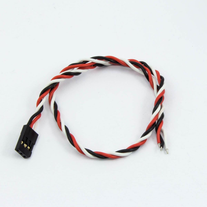 CONECTOR FUTABA HEMBRA CON CABLE TRENZADO (30cm)