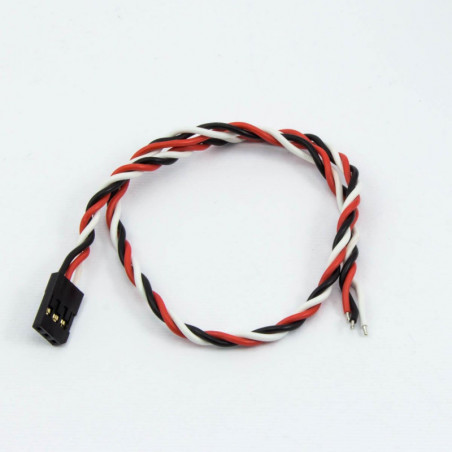 CONECTOR FUTABA HEMBRA CON CABLE TRENZADO (30cm)