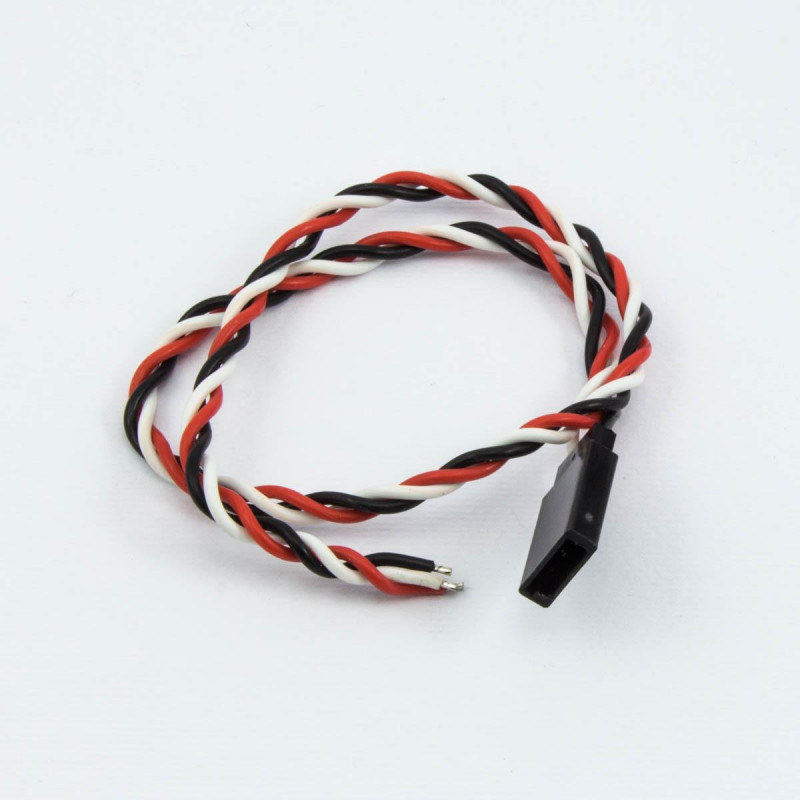 CONECTOR FUTABA MACHO CON CABLE TRENZADO (30cm)