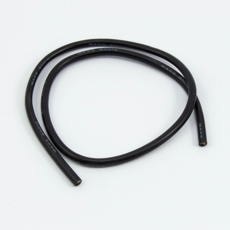 CABLE SILICONA NEGRO 12awg (50cm)