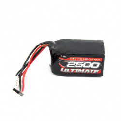 BATERÍA ULTIMATE LiPo RECEPTOR CUADRADA 7.4V. 2500mAh CONEXIÓN