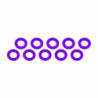 ARANDELAS ALUMINIO (3x6x0,5mm) PURPURA (10u.)