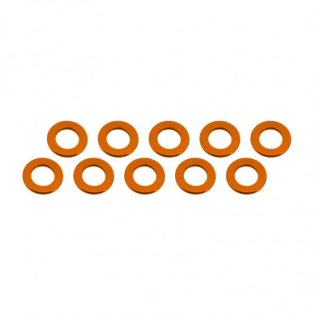 ARANDELAS ALUMINIO (3x6x0,5mm) NARANJA (10u.)