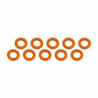 ARANDELAS ALUMINIO (3x6x0,5mm) NARANJA (10u.)
