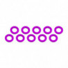 ARANDELAS ALUMINIO (3x6x0,5mm) ROSA (10u.)