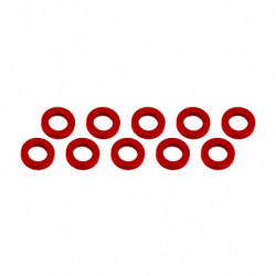 ARANDELAS ALUMINIO (3x6x1mm) ROJA (10u.)
