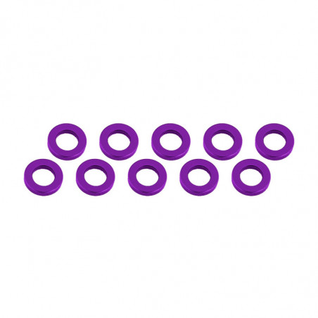 ARANDELAS ALUMINIO (3x6x2mm) PURPURA (10u.)
