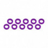 ARANDELAS ALUMINIO (3x6x2mm) PURPURA (10u.)