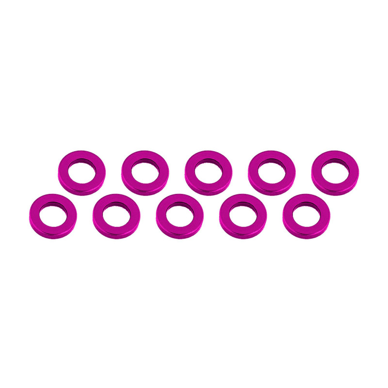 ARANDELAS ALUMINIO (3x6x2mm) ROSA (10u.)