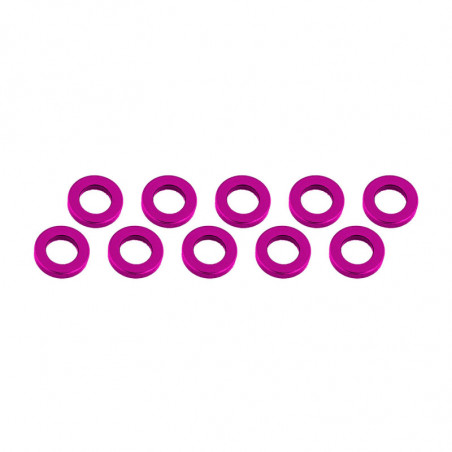 ARANDELAS ALUMINIO (3x6x2mm) ROSA (10u.)