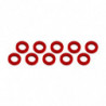 ARANDELAS ALUMINIO (3x6x2mm) ROJA (10u.)