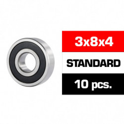 3x8x4mm KIT RODAMIENTOS \HS\" TAPAS GOMA (10u.)"