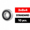 3x8x4mm KIT RODAMIENTOS \HS\" TAPAS GOMA (10u.)"