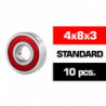 4x8x3mm KIT RODAMIENTOS \HS\" TAPAS GOMA (10u.)"