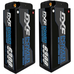 DXF-Batería de grafeno Lipo 2S, Shorty de competición, HV, 7,6 V, 6300mah, 130C, 4mm, 5mm, para RC