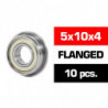 5x10x4mm KIT RODAMIENTOS \HS\" FLANGED TAPAS METALICAS (10u.)"
