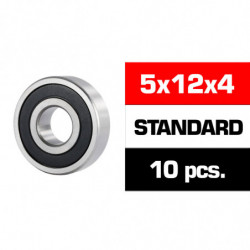5x12x4mm KIT RODAMIENTOS \HS\" TAPAS GOMA (10u.)"