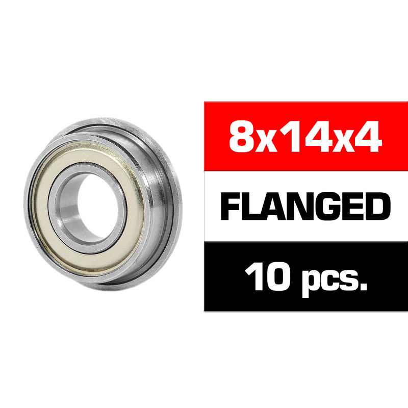 8x14x4mm KIT RODAMIENTOS \HS\" FLANGED TAPAS METALICAS (10u.)"