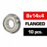 8x14x4mm KIT RODAMIENTOS \HS\" FLANGED TAPAS METALICAS (10u.)"