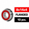 8x14x4mm KIT RODAMIENTOS \HS\" FLANGED TAPAS GOMA (10u.)"