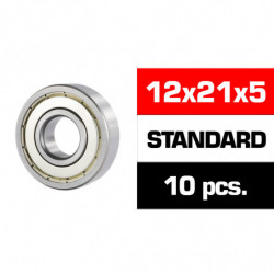 12x21x5mm KIT RODAMIENTOS \HS\" TAPAS METALICAS (10u.)"