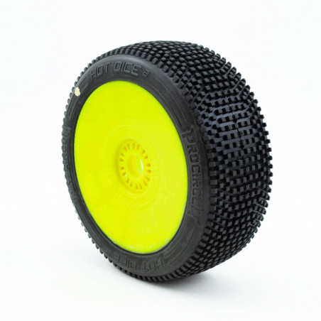 HOT DICE v2 BUGGY C1 (SUPER SOFT) EN LLANTA AMARILLA (2pcs.)