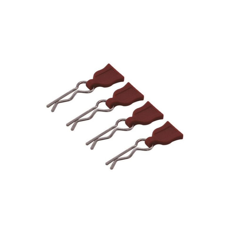 CLIPS DE CARROCERIA CON TIRADOR DE GOMA ROJO(4u)