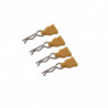 CLIPS DE CARROCERIA CON TIRADOR DE GOMA AMARILLO (4u)