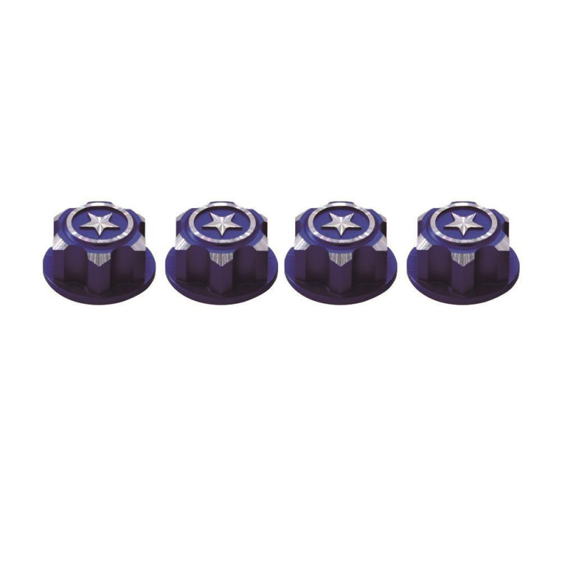 TUERCAS DE RUEDA CIEGAS 17mm TRAXXAS AZUL (4u)