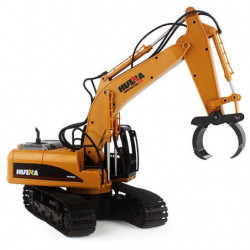 EXCAVADORA HUINA 1570 1/14 PINZA Y BRAZO METALICOS 2,4GHZ