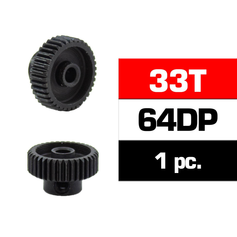 PIÑON 64DP - 33T - ACERO HSS - DIAMETRO 3,17m