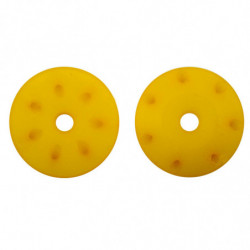 PISTONES AMORTIGUADOR CONICOS 16mm AMARILLOS (7x1,2mm inclinados) (2u.)